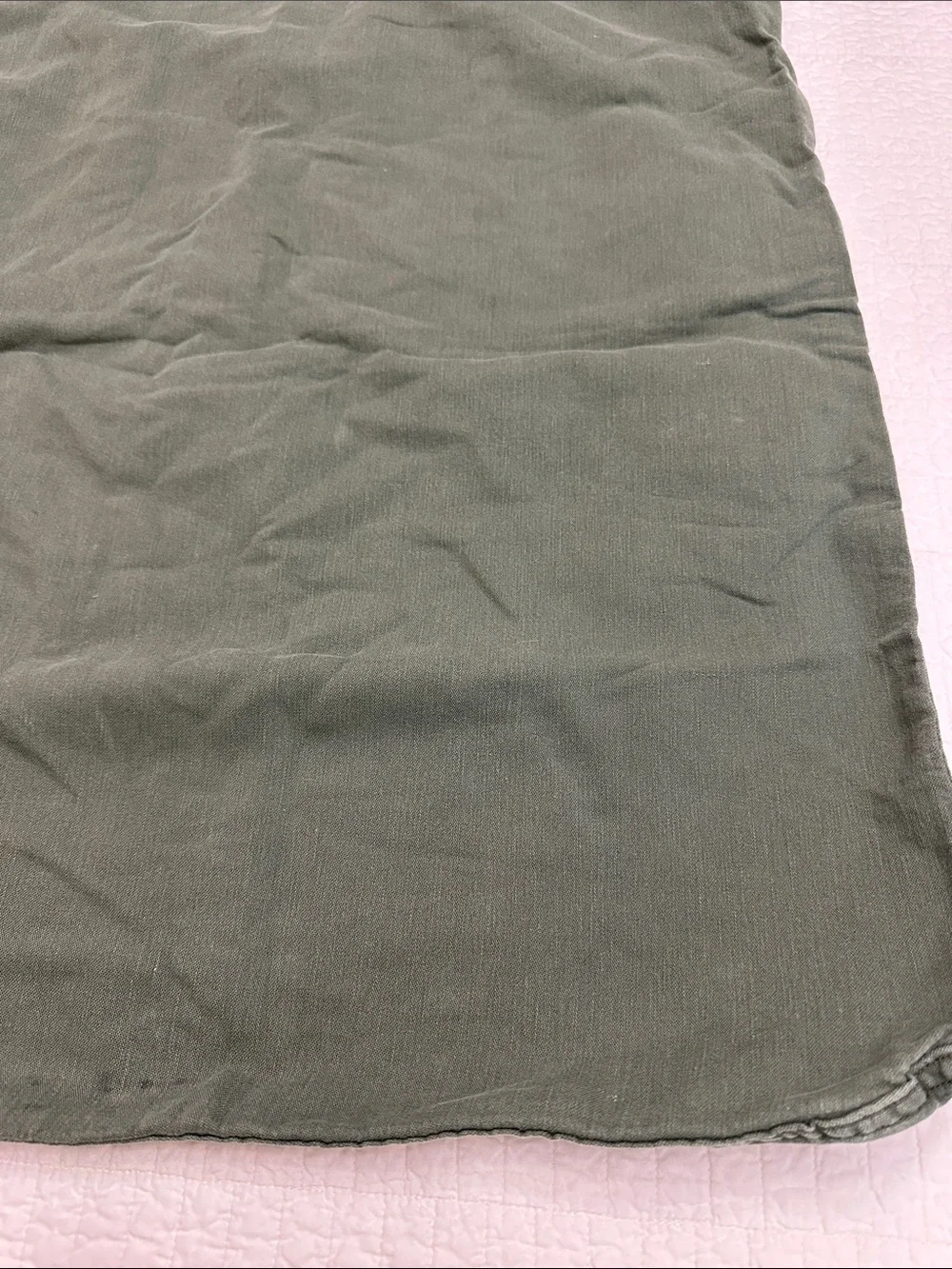 USGI Laundry Bag Olive Green Drawstring Cotton Gear Bag Natural Fiber